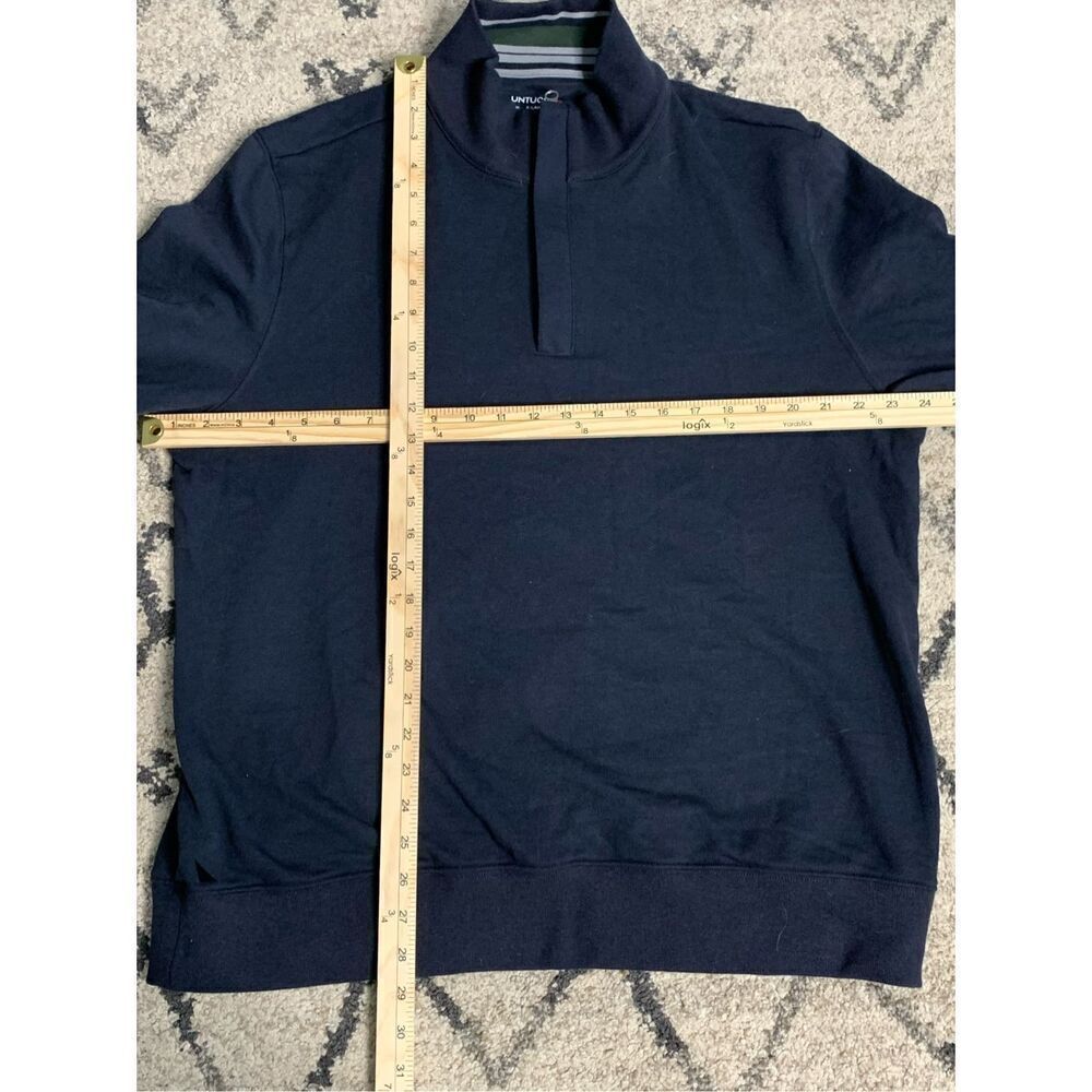Nice Untuckit Solid Quarter Zip Pullover Sweatshi… - image 4